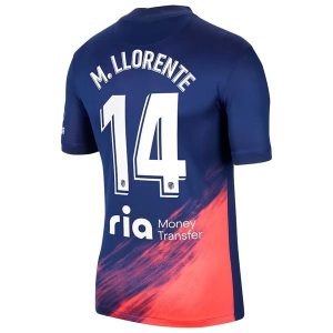 Atlético Madrid M. Llorente 14 Uit Shirt 2021-2022 – Korte Mouw