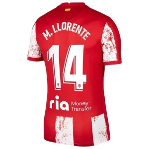 Atlético Madrid M. Llorente 14 Thuis Shirt 2021-2022 – Korte Mouw