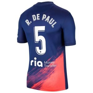Atlético Madrid R. De Paul 5 Uit Shirt 2021-2022 – Korte Mouw