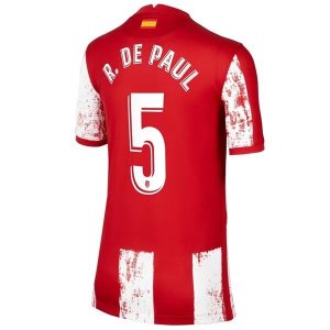 Atlético Madrid R. De Paul 5 Thuis Shirt 2021-2022 – Korte Mouw