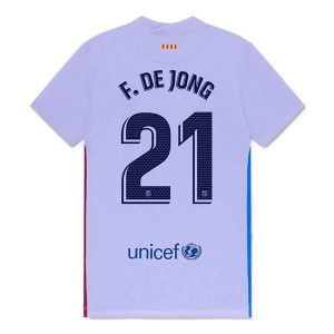 FC Barcelona F. De Jong 21 Uit Shirt 2021-2022 – Korte Mouw