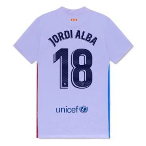 FC Barcelona Jordi Alba 18 Uit Shirt 2021-2022 – Korte Mouw