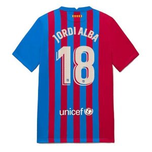 FC Barcelona Jordi Alba 18 Thuis Shirt 2021-2022 – Korte Mouw