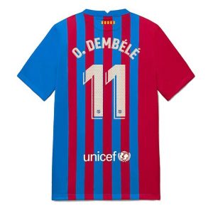 FC Barcelona O. Dembélé 11 Thuis Shirt 2021-2022 – Korte Mouw