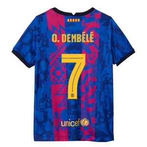 FC Barcelona O. Dembélé 7 Third Shirt 2021-2022 – Korte Mouw