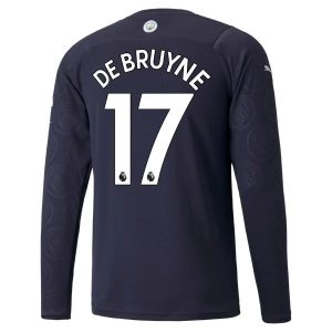 Manchester City De Bruyne 17 Third Shirt 2021-2022 – Lange Mouw