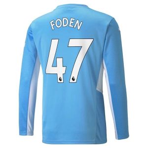 Manchester City Foden 47 Thuis Shirt 2021-2022 – Lange Mouw